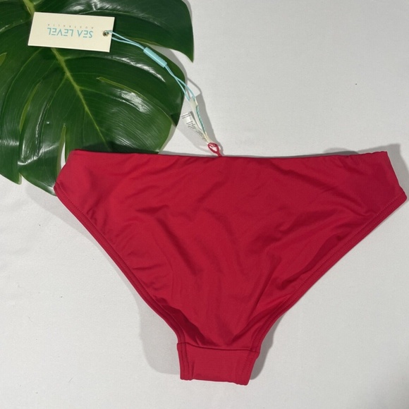 NWT Sea Level [ 4 US/‎ 8 UK ] Essential Regular Bikini Bottoms in Red - Picture 9 of 12